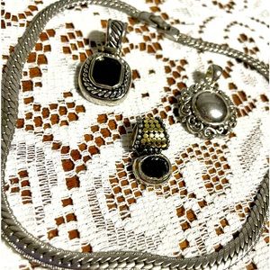 Vintage Silver Necklace & Pendants